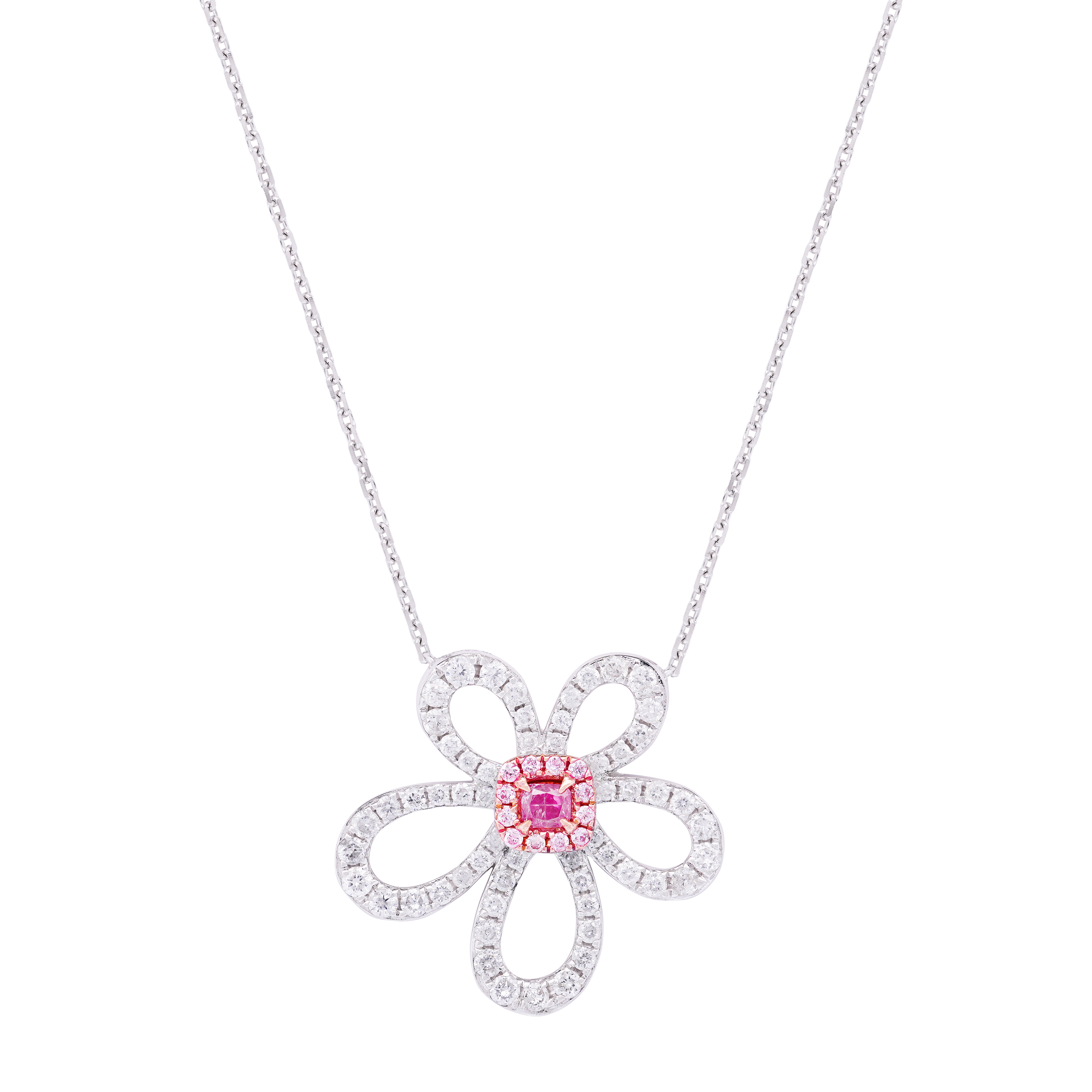 Cherry Pink Diamond Necklace